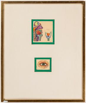 PETER WEISS, two gouache on paper, signed Weiss and signed and dated Weiss 47.