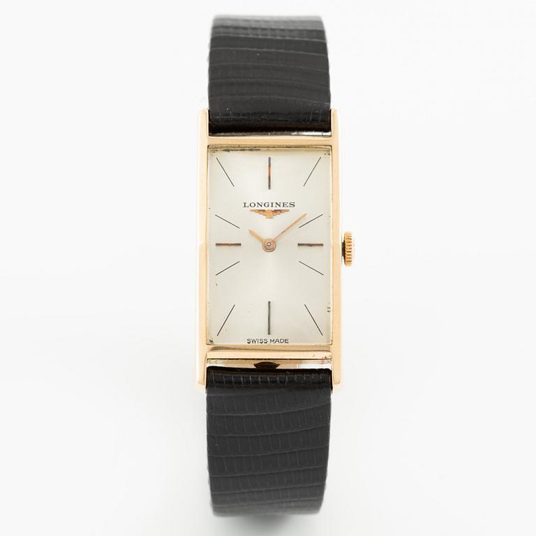Longines, "Tank", wristwatch, 19 x 29.5 (36.5) mm.