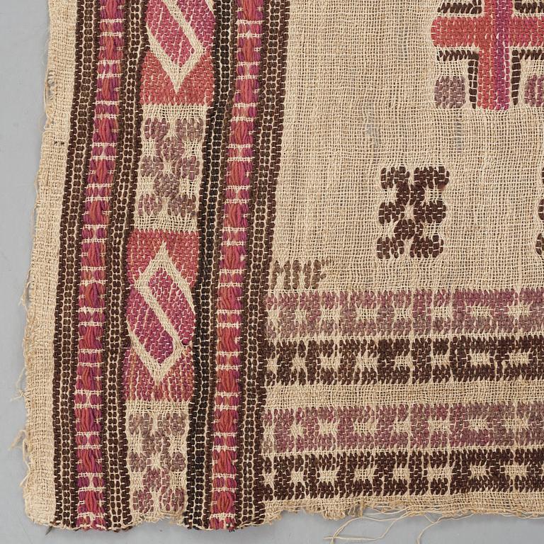 Märta Måås-Fjetterström, A drape, "Röd S-bård", flat weave, ca 237-242,5 x 153-156 cm, signed MMF.