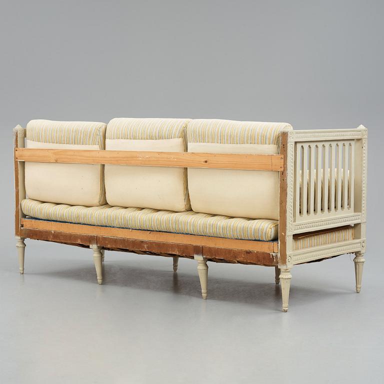 A late Gustavian sofa by J Lindgren (master 1770-1800), late 18th century.