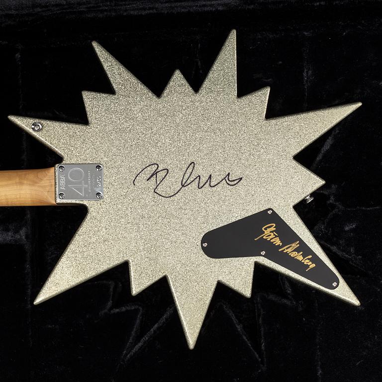 ELECTRIC GUITAR, Malmberg ABBA Star guitar Limited Edition, 2/50, 2014. Signed by Björn Ulvaeus and Göran Malmberg.