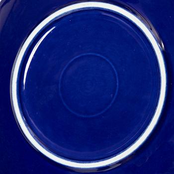 Lisa Larson, tekoppar, 5 st och assietter, 6 st, "Matilda", K-Studion, Gustavsberg 1996.