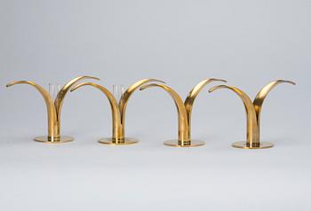 LJUSSTAKAR/VASER, 4 st, Liljan, Ivar Ålenius Björk, Ystad metall.