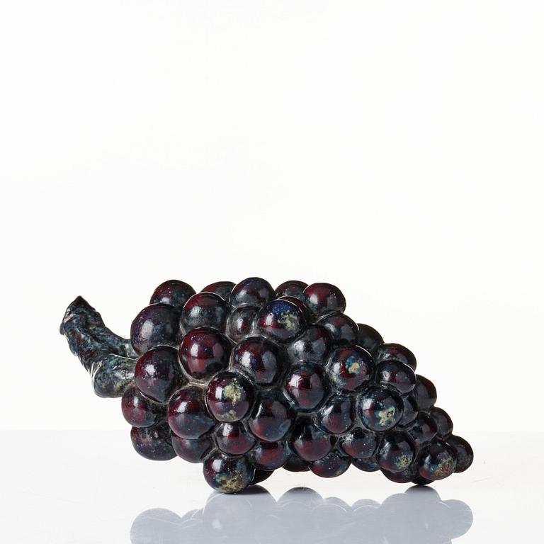 Hans Hedberg, a faience sculpture of a bunch of grapes, Biot, France.