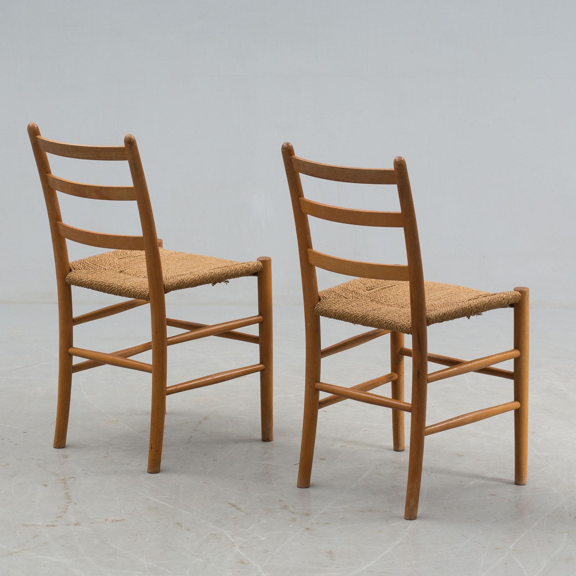 STOLAR, 2 st. "1.st. chair for Novo" Arne Jacobsen.