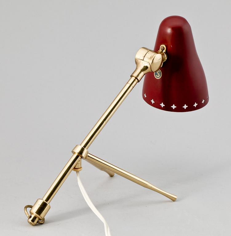 VÄGGLAMPA, mässing, möjligen Boris Lacroix, Frankrike, 1900-talets mitt.