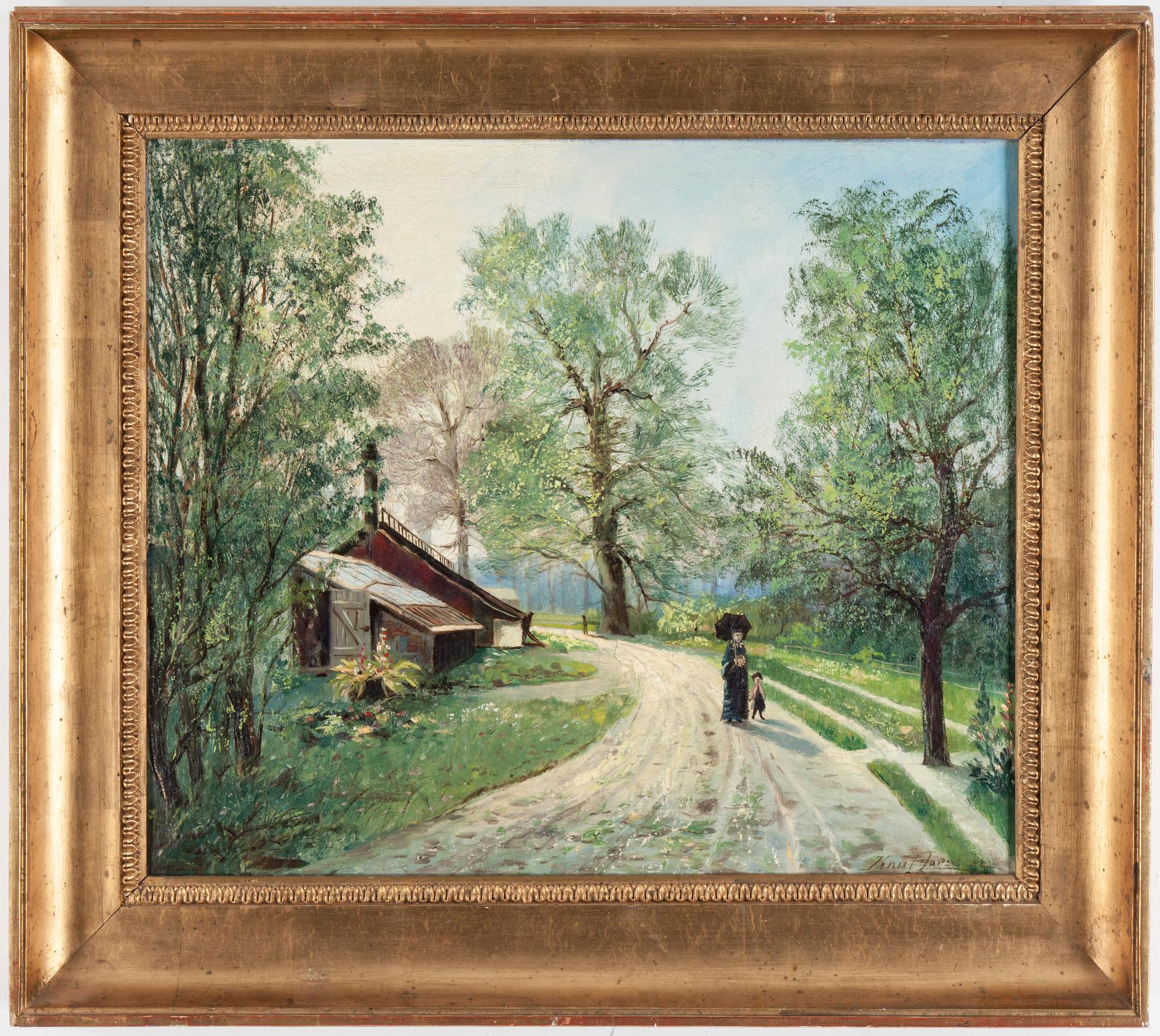 OKÄND KONSTNÄR 1800-TAL , Olja på duk, signerad Knut Larsson och daterad (18)89.