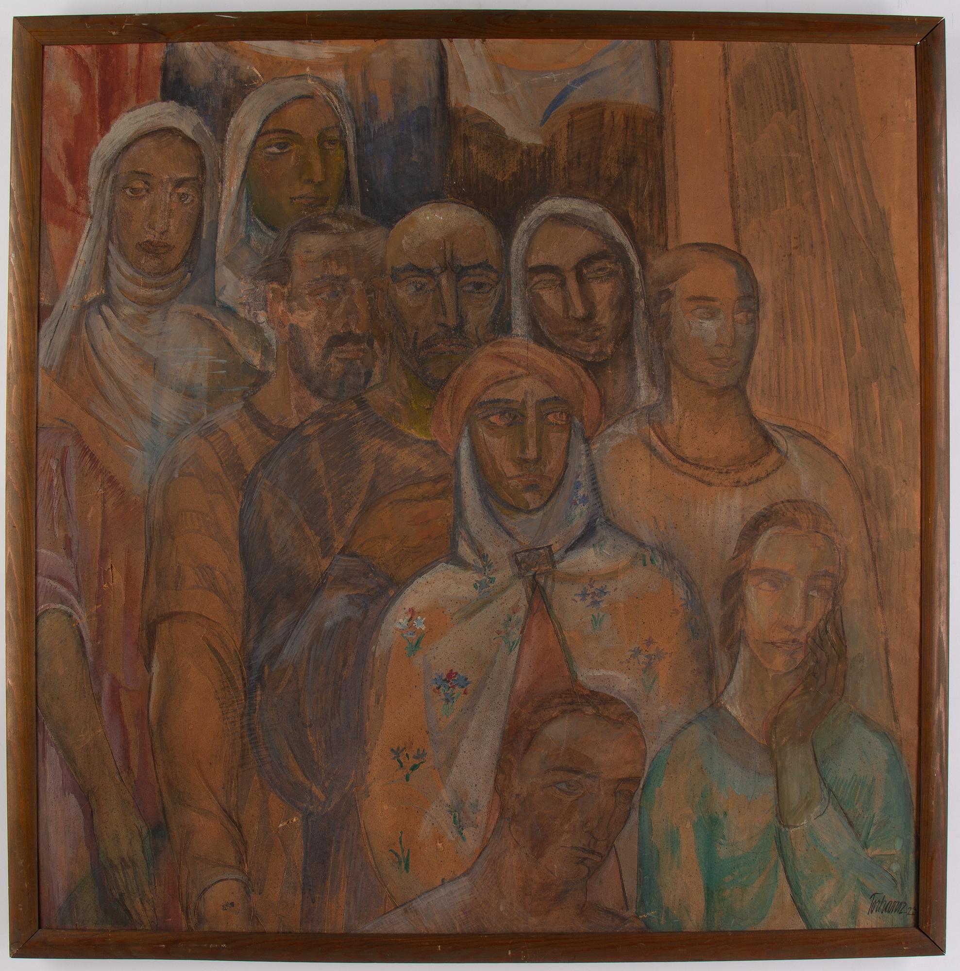 GUNNAR TORHAMN, mixed media on paper/canvas, signed.