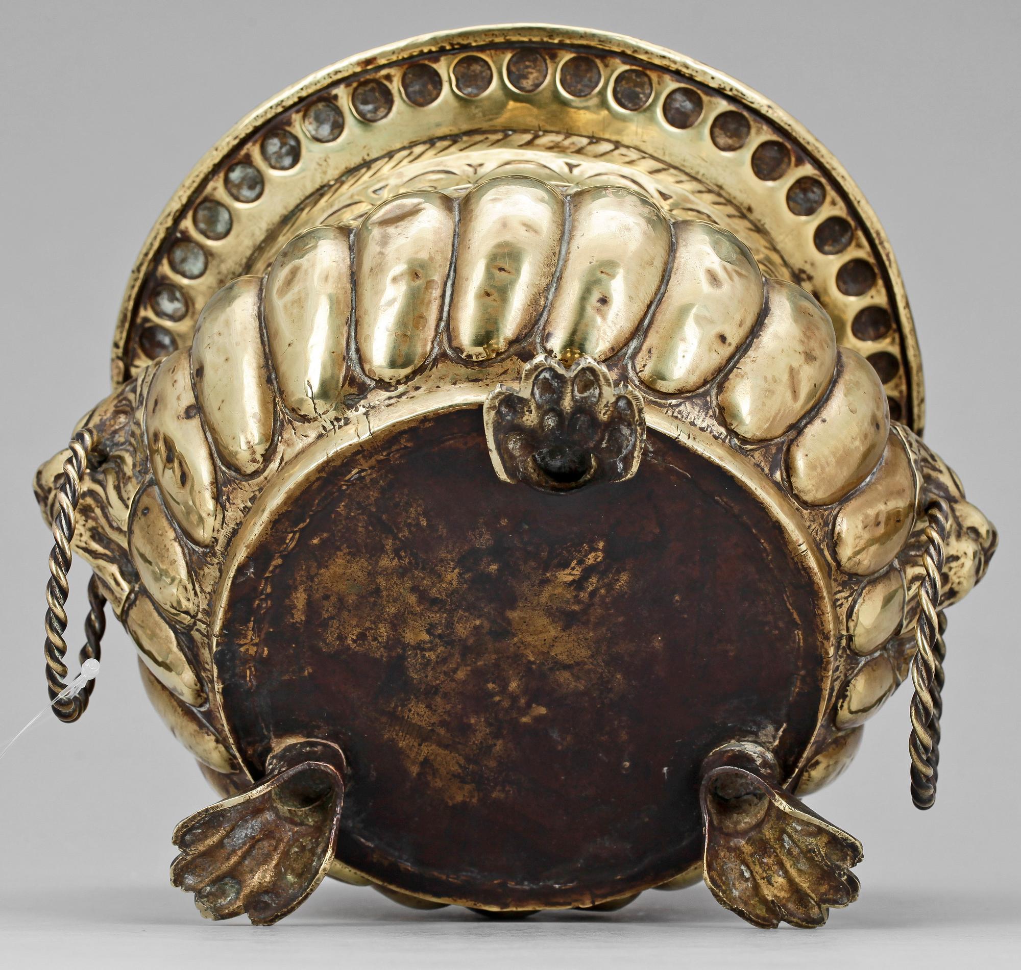 JARDINJÄR, mässing, barockstil, sent 1800-tal.