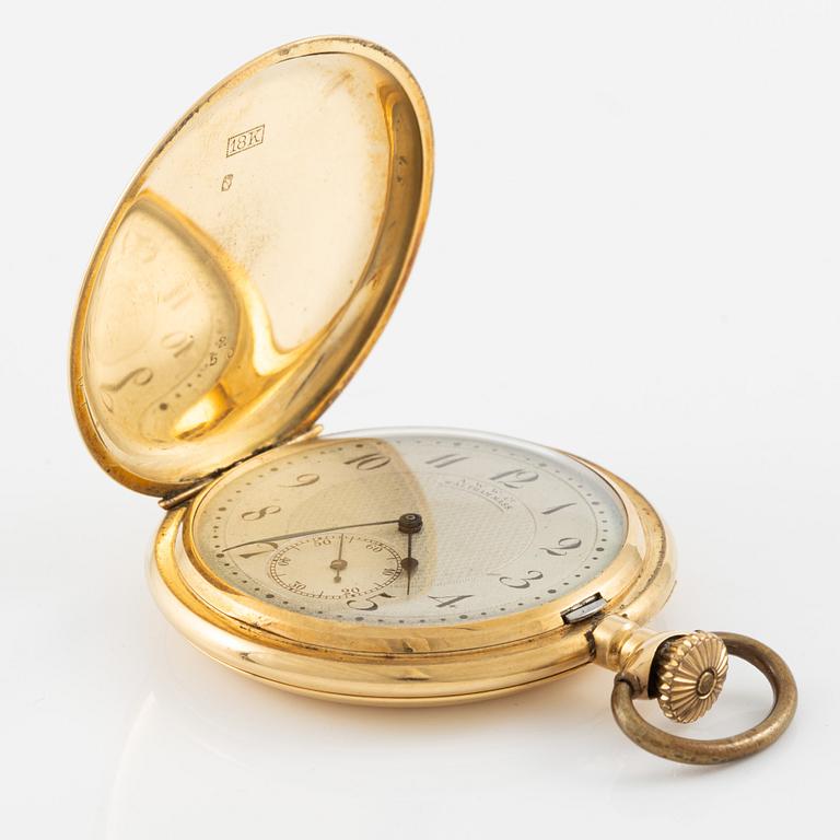 Waltham, pocket watch, hunter, 48.5 mm.