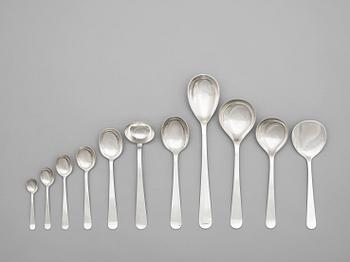 A set of 138 pcs of Wiwen Nilsson silver flatware, Lund 1953-1974, sterling.