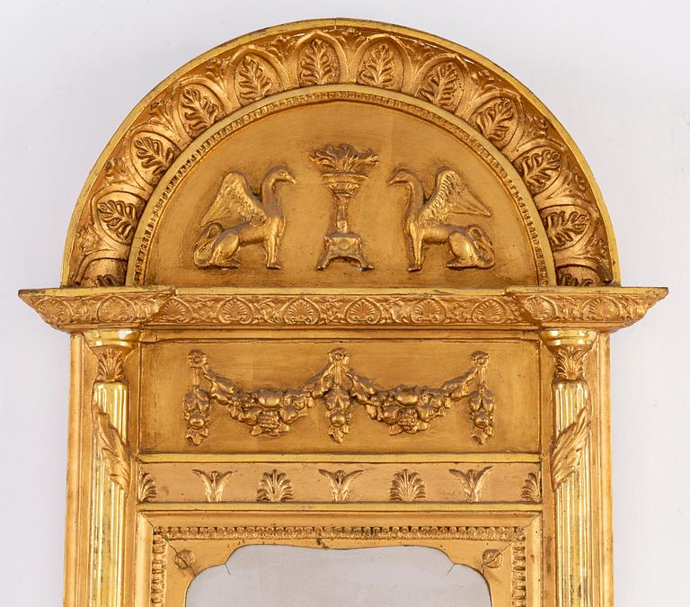 A Swedish Empire early 19th century mirror.