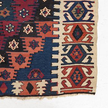 An Antique Anatolian kilim rug, c 273 x 172 cm.