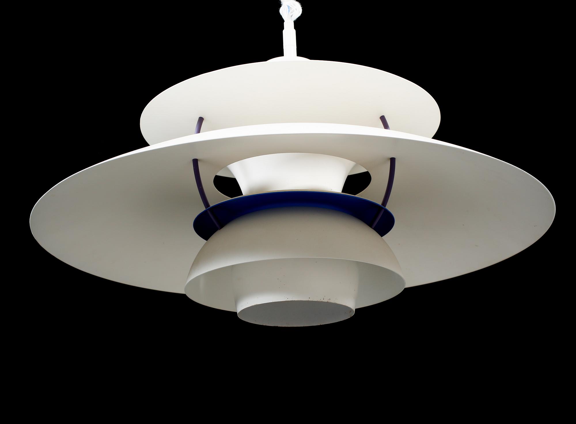 TAKLAMPA, "PH-5", Poul Henningsen, Louis Poulsen, 1900-talets fjärde kvartal, höjd 25 cm.
