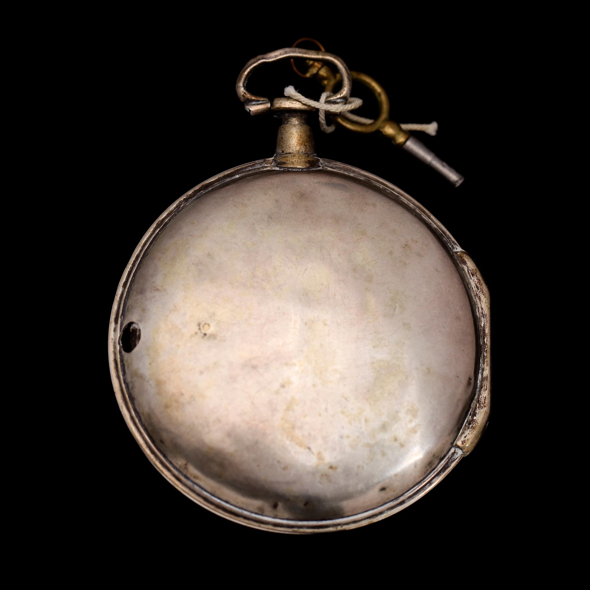 SPINDELUR, silver, Elicot, London, omkring år 1800.