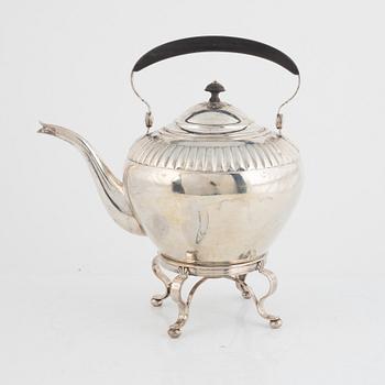 An Empire silver teapot on stand, mark of Johan Fredrik Björnstedt, Stockholm 1823.