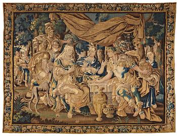 202. A TAPESTRY, "Cleopatra´s banquet", tapestry weave, ca 281,5 x 370 cm, Flanders 17th century.