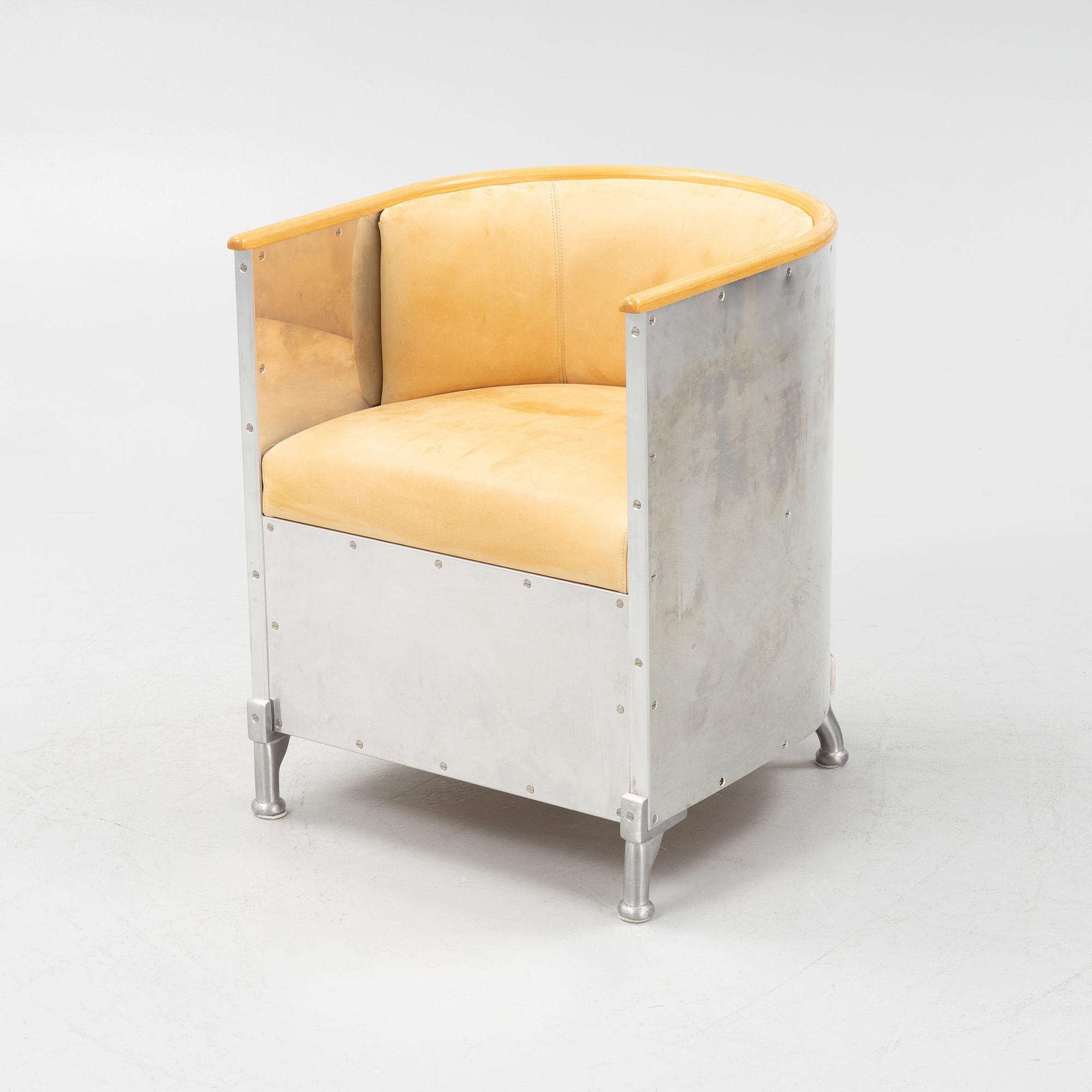 Mats Theselius, fåtölj, "Aluminium", Källemo, efter 1990.