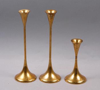 LJUSSTAKAR, 3 st, Freddie Andersen design, Clear Drops, Danmark, 1900-talets andra hälft.