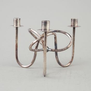 a silver plated "Vänskapsknuten" candelabra, Firma Svenskt Tenn, designed in 1938,