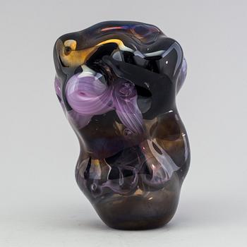 Per B. Sundberg, a unique Per B Sundberg glass vase, Orrefors, Sweden 1998.