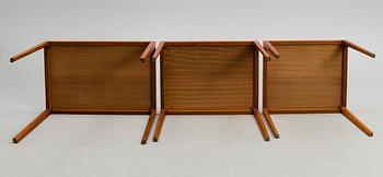 SVENN ESKE KRISTENSEN, A SET OF THREE SIDETABLES. 1950s.