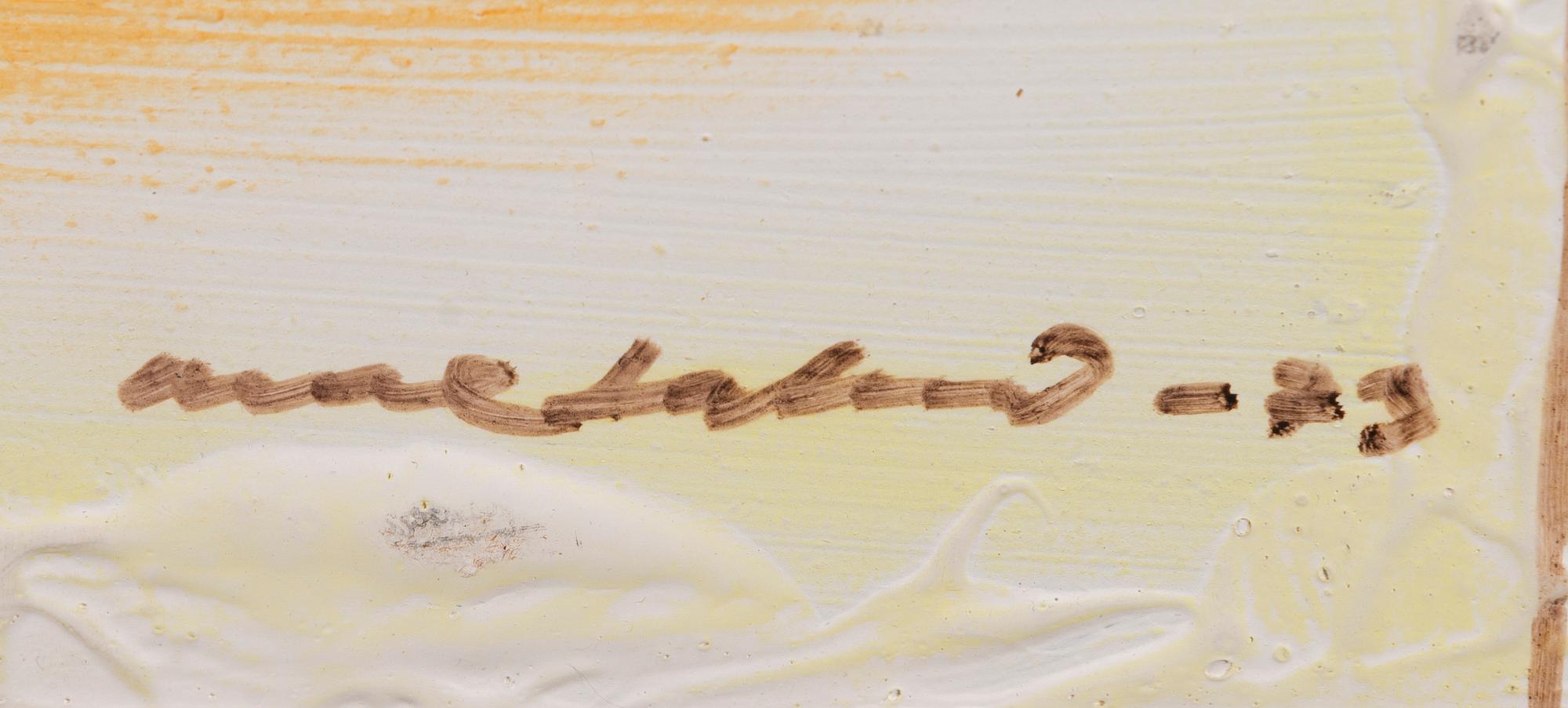 MAX SALMI, oil on board, signed and dated -73.