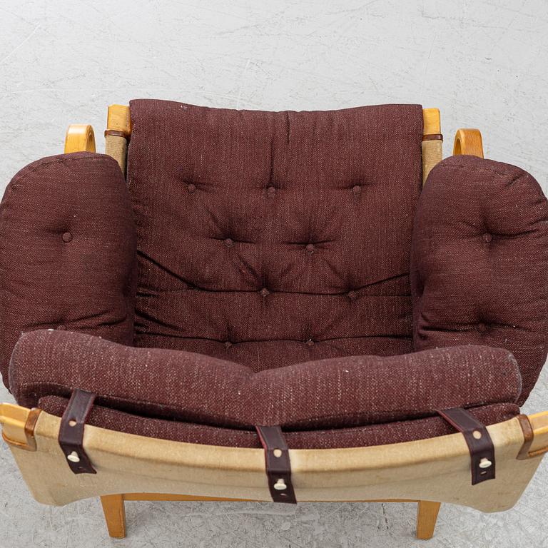 Bruno Mathsson, Armchairs, a pair, "Pernilla", Dux, late 20th century.