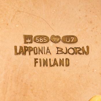 Björn Weckström, Kaulakoru "Semiramis", 14K kultaa, turmaliineja. Lapponia 1973.