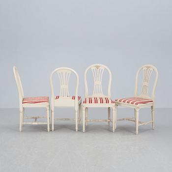 STOLAR, 12 stycken, gustaviansk stil, 1900-talets andra hälft.