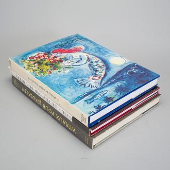 MARC CHAGALL, books (3), with, in total, nine lithographs in colour.