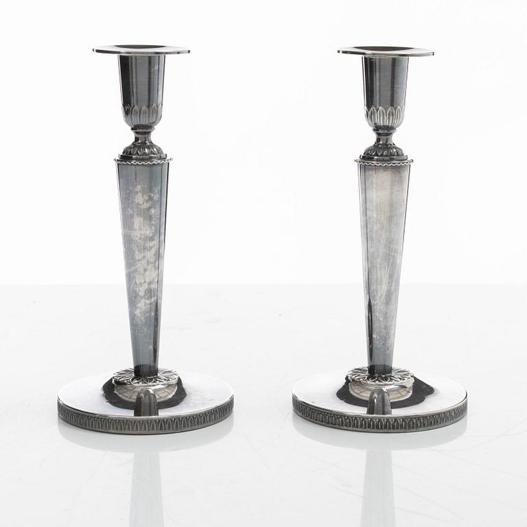 Ceson, ljusstakar, ett par, silver, Stockholm 1971.