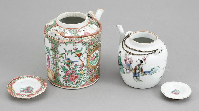 KANNOR, 2 st, varav en Kanton, 1800/1900-tal.
