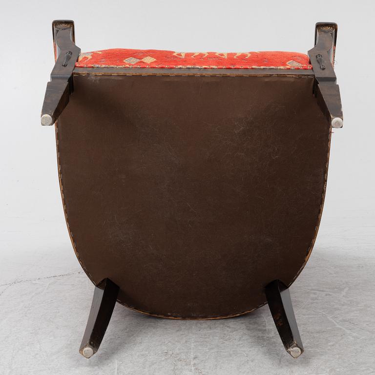 Armchairs, a pair, 1940s/50s.