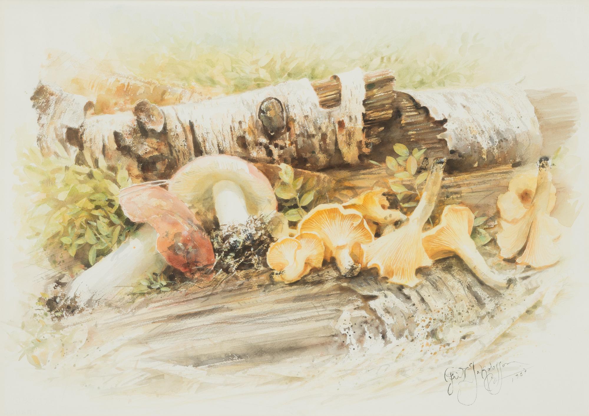 Fritz Jakobsson, watercolour, signed and dated 1987.
