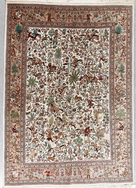 MATTA, Pakistan/Indien figural, ca 237x168 cm.