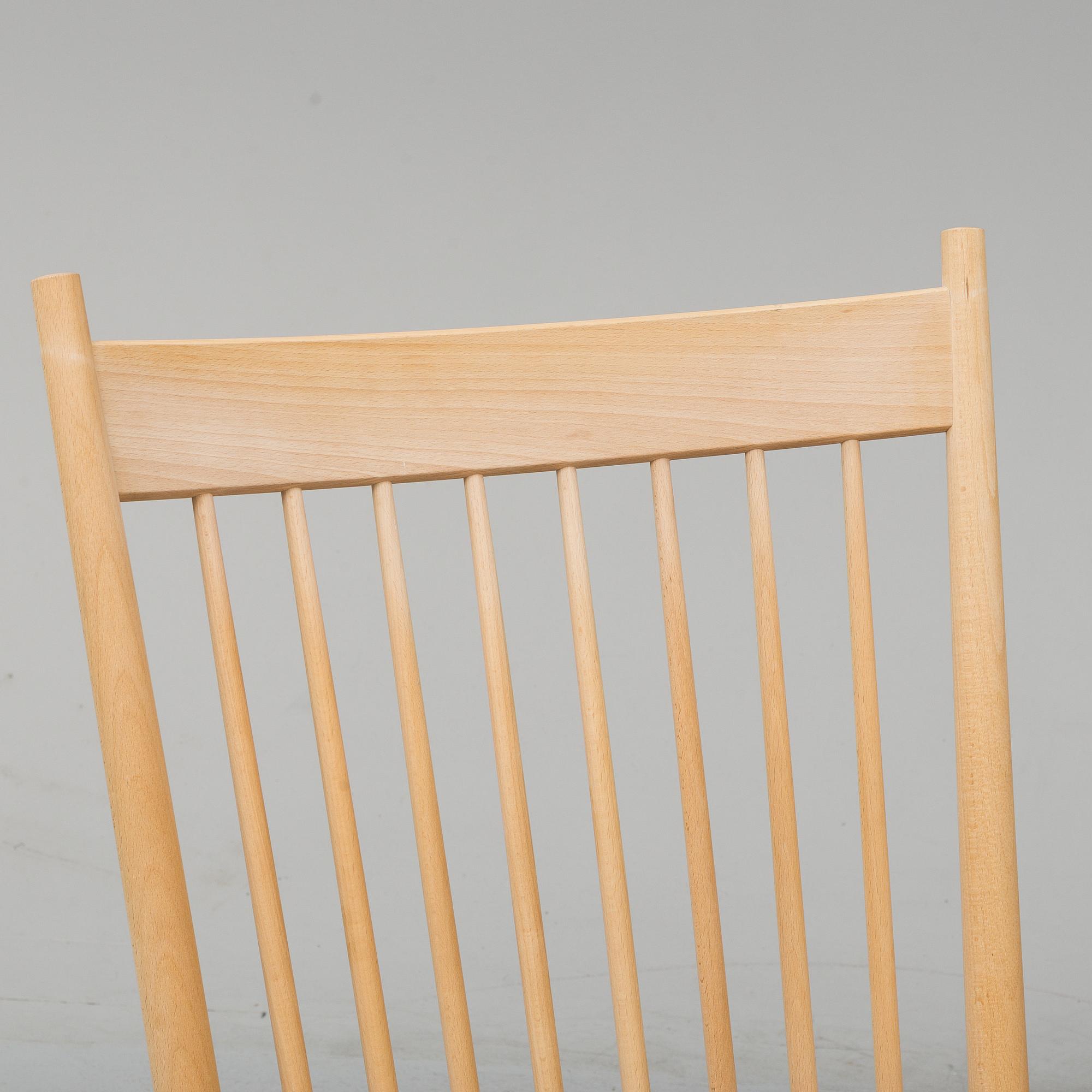 HANS J WEGNER, a model J16 rocking chair.