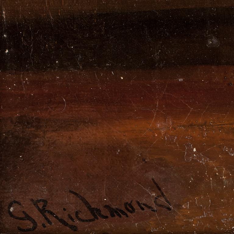 OKÄND KONSTNÄR, olja på duk, sign G Richmond, 1800-tal.