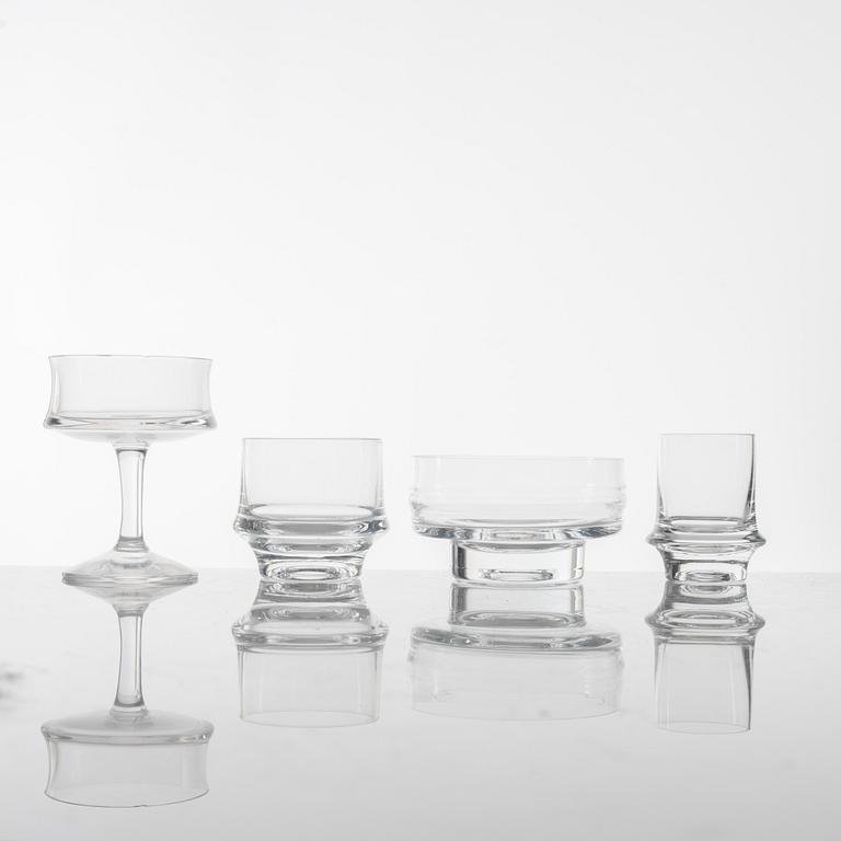 Tapio Wirkkala, glasservis, 71 delar, "Marski", Iittala,