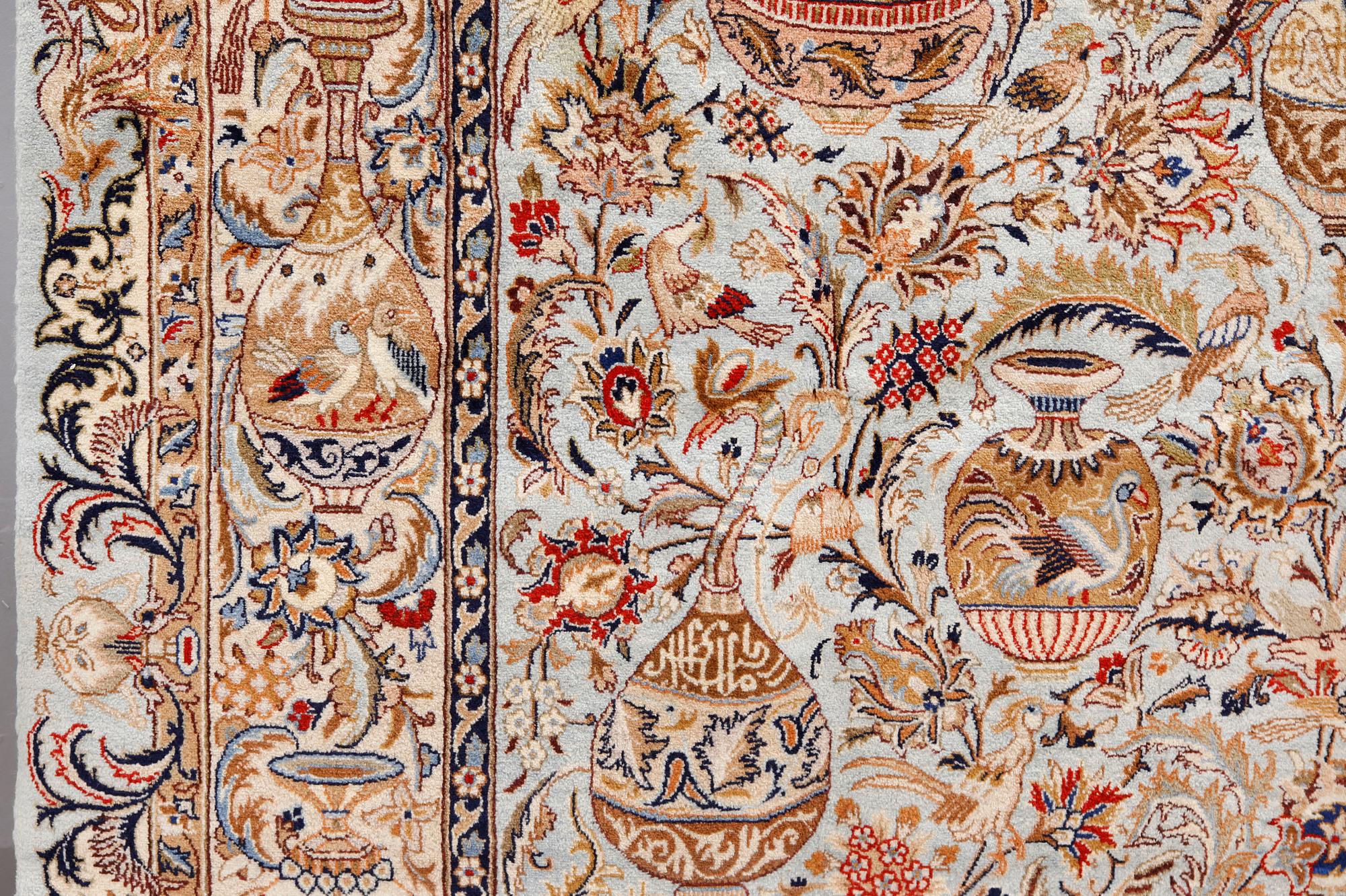 Matta, Figural Kashmar, ca 292 x 195 cm.