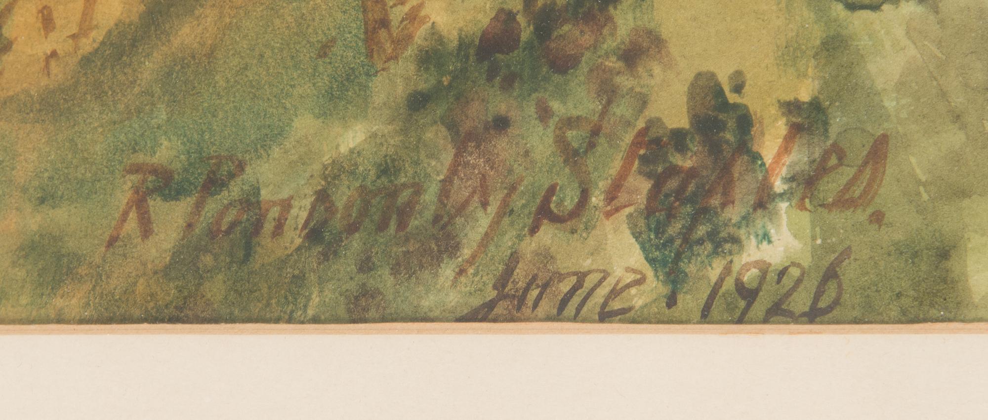 Sir Robert Ponsonby Staples, watercolour, signed and dated-26.