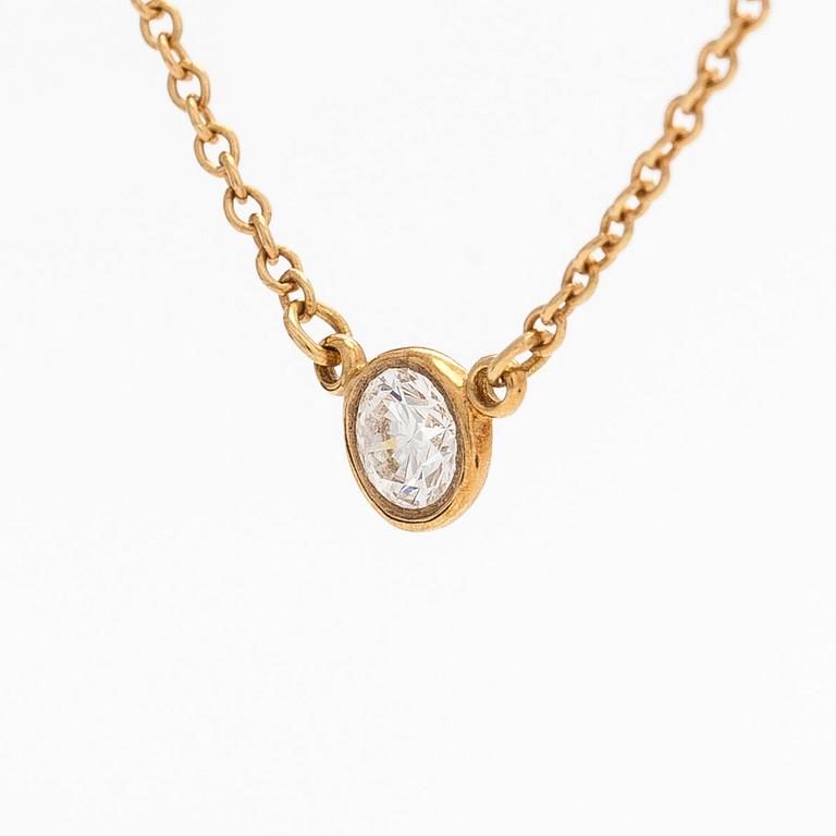 Tiffany & Co, Elsa Peretti, kaulakoru, "Diamonds by the Yard", 18K kultaa ja briljanttihiottu timantti.