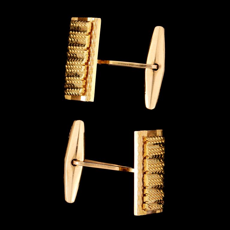 MANSCHETTKNAPPAR, 18k guld, Frankrike. Vikt 13g.