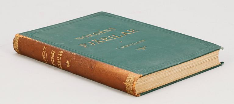 BOK, "Nordens fjärilar! av Christopher Aurivillius, Stockholm 1891.