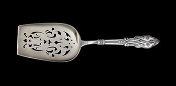 FISKSPADE, silver, jugend, Christian F Heise, Danmark, 1900-talets början. Vikt ca 130 gram.