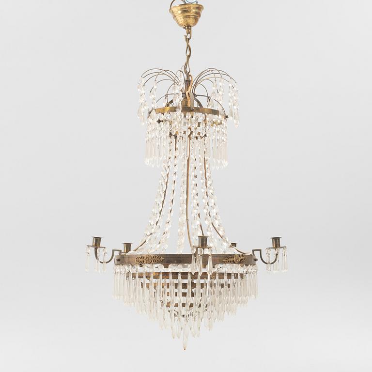 A Gustavian style chandelier, first half of the 20th Century.