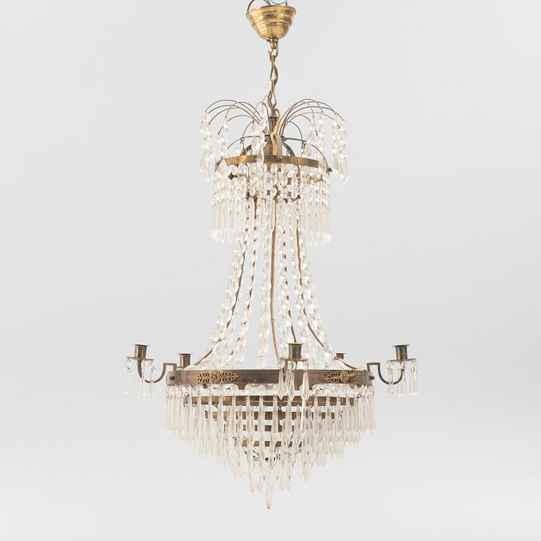 A Gustavian style chandelier, first half of the 20th Century.