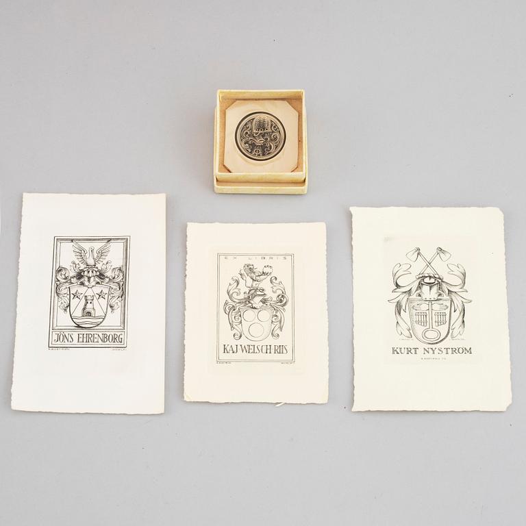SAMLING ADLIGA SIGILL, samling om ca 260 st.