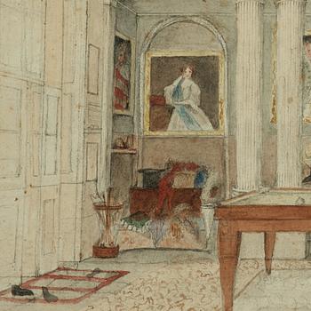 Maria Elisabeth Augusta (Lily) Cartwright, Biljardrummet på Aynhoe Park.