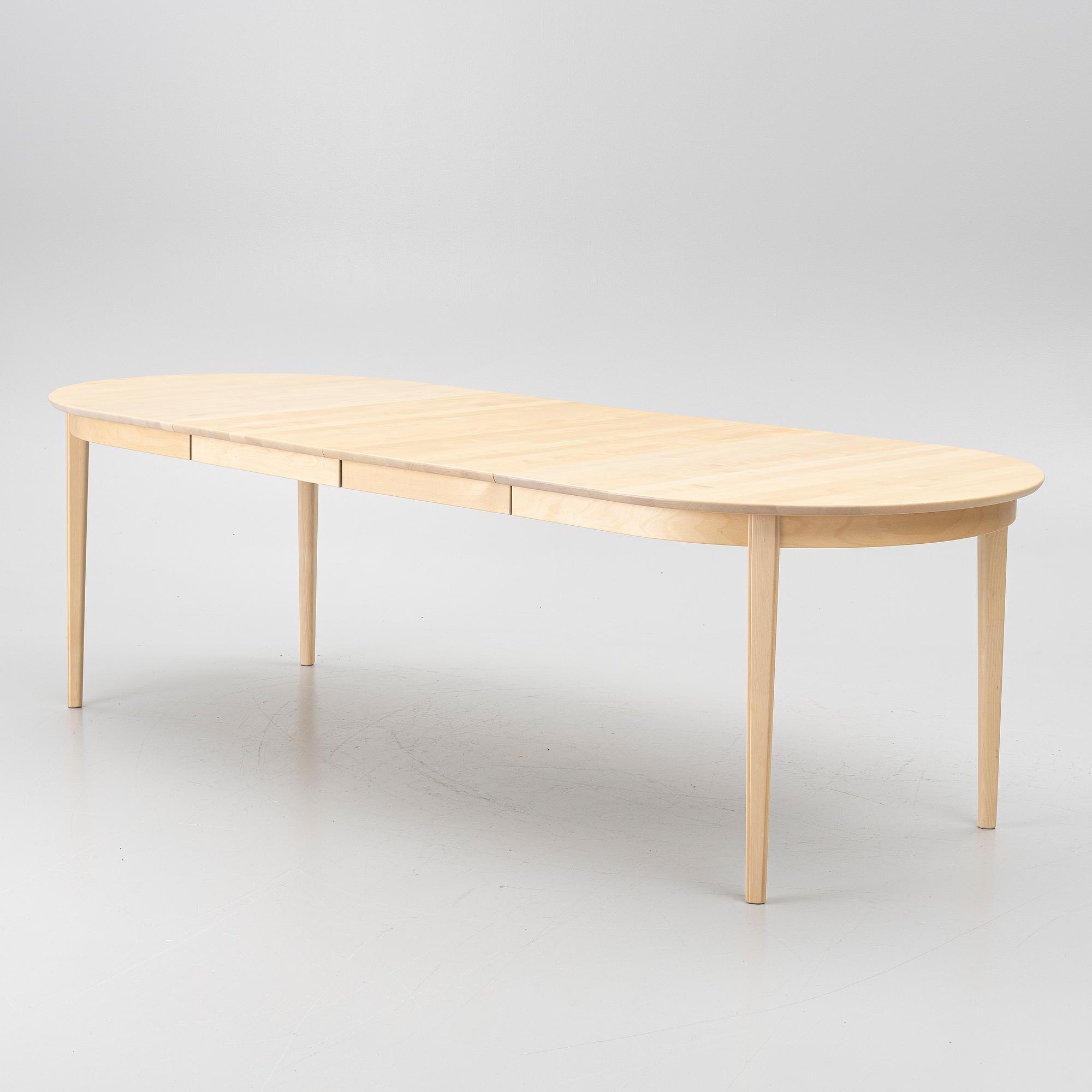 Carl Malmsten, A 7 pieces dining set, "Vardags", Stolab, 2013 and 2014.
